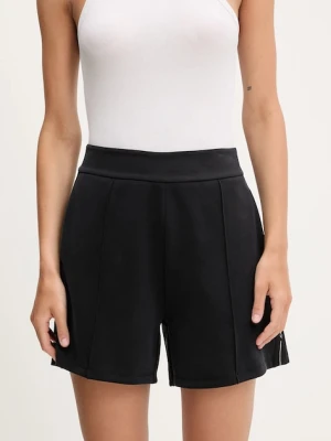 Zdjęcie produktu EA7 Emporio Armani szorty damskie kolor granatowy z aplikacją high waist AF12643.7W000176