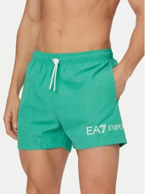 EA7 Emporio Armani Szorty kąpielowe 7M002000 AF13049 M7184 Zielony Regular Fit