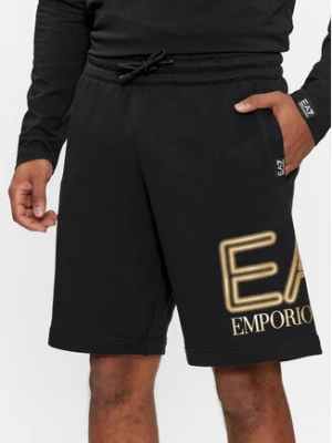 EA7 Emporio Armani Szorty sportowe 3DPS76 PJSHZ 0208 Czarny Regular Fit