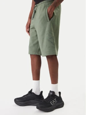 EA7 Emporio Armani Szorty sportowe 7M001491 AF17787 U7235 Zielony Regular Fit