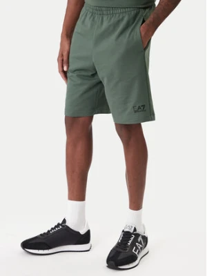 EA7 Emporio Armani Szorty sportowe 8NPS65 PJVRZ U7260 Zielony Regular Fit