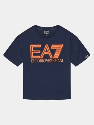 EA7 Emporio Armani T-Shirt 3DBT57 BJ02Z 1554 Granatowy Regular Fit