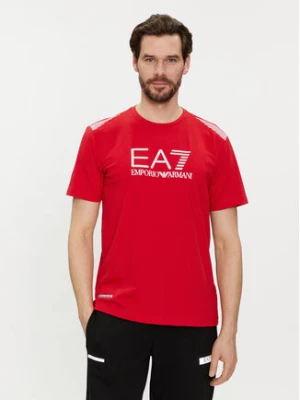 EA7 Emporio Armani T-Shirt 3DPT29 PJULZ 1461 Czerwony Regular Fit