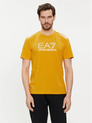 EA7 Emporio Armani T-Shirt 3DPT29 PJULZ 1680 Żółty Regular Fit