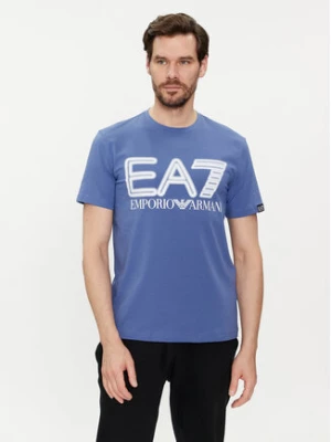 EA7 Emporio Armani T-Shirt 3DPT37 PJMUZ 1557 Niebieski Regular Fit