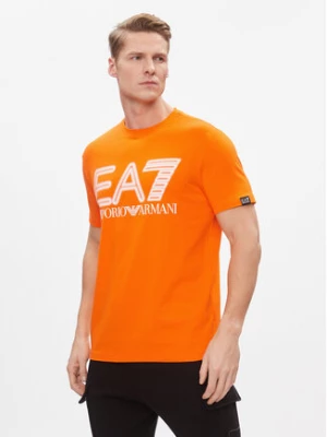 EA7 Emporio Armani T-Shirt 3DPT37 PJMUZ 1666 Pomarańczowy Regular Fit