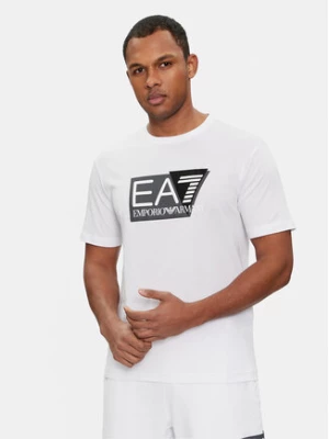 EA7 Emporio Armani T-Shirt 3DPT81 PJM9Z 1100 Biały Regular Fit