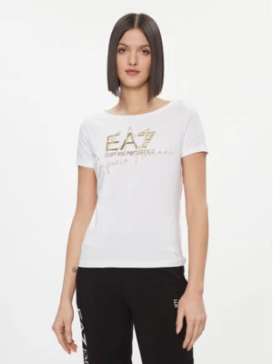 EA7 Emporio Armani T-Shirt 3DTT26 TJFKZ 0101 Biały Regular Fit