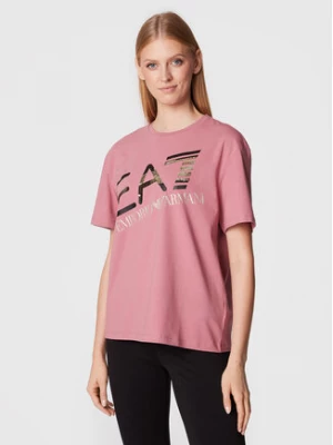 EA7 Emporio Armani T-Shirt 6LTT35 TJFKZ 1438 Różowy Relaxed Fit