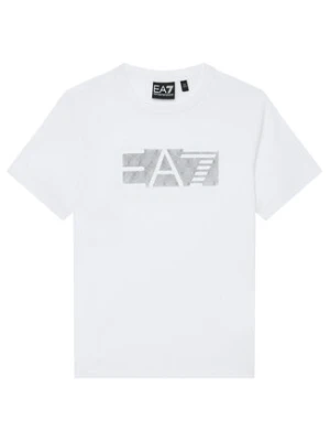 EA7 Emporio Armani T-Shirt 7B000036 AF10378 U0002 Biały Regular Fit