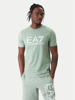EA7 Emporio Armani T-Shirt 7M001412 AF22264 U7243 Zielony Regular Fit