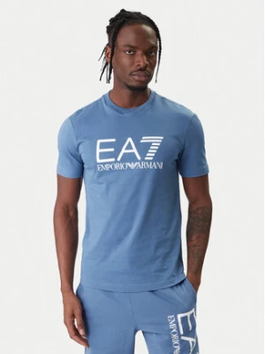 EA7 Emporio Armani T-Shirt 7M001412 AF22264 UB064 Niebieski Regular Fit