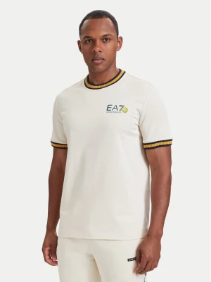 EA7 Emporio Armani T-Shirt 7M002131 AF12957 U1079 Beżowy jasny Regular Fit