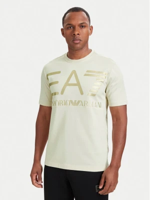 EA7 Emporio Armani T-Shirt 7M002200 AF27188 U1079 Beżowy Regular Fit