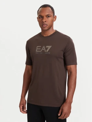 EA7 Emporio Armani T-Shirt 7M002239 AF13739 U6027 Brązowy Regular Fit