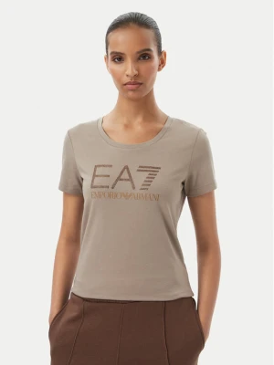 EA7 Emporio Armani T-Shirt 7W000536 AF10373 U6100 Beżowy Slim Fit