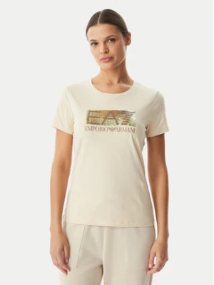 EA7 Emporio Armani T-Shirt 7W001093 AF10373 U1088 Beżowy Regular Fit