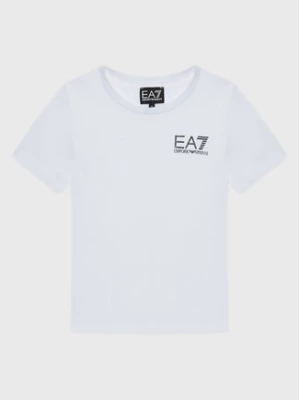 EA7 Emporio Armani T-Shirt 8NBT51 BJ02Z 1100 Biały Regular Fit