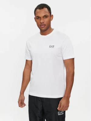 EA7 Emporio Armani T-Shirt 8NPT18 PJ02Z 1100 Biały Regular Fit