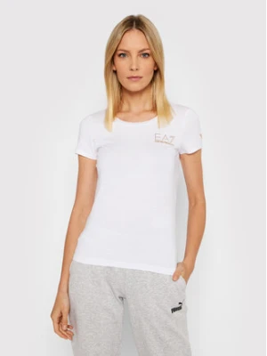 EA7 Emporio Armani T-Shirt 8NTT65 TJDQZ 1100 Biały Slim Fit