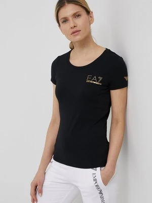 EA7 Emporio Armani T-shirt 8NTT65.TJDQZ damski kolor czarny