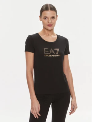 EA7 Emporio Armani T-Shirt 8NTT67 TJDQZ 1200 Czarny Skinny Fit