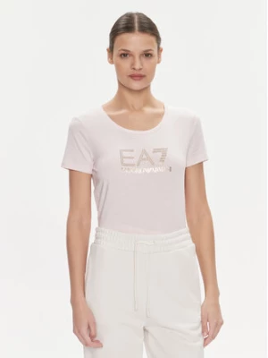 EA7 Emporio Armani T-Shirt 8NTT67 TJDQZ 1422 Różowy Skinny Fit