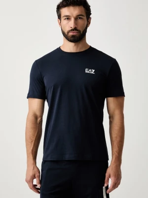 EA7 Emporio Armani T-shirt basic męski bawełniany granatowy