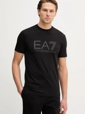 Zdjęcie produktu EA7 Emporio Armani t-shirt bawełniany czarny