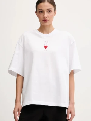 EA7 Emporio Armani t-shirt bawełniany damski kolor biały AF12957.7X000036