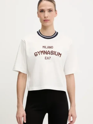 EA7 Emporio Armani t-shirt bawełniany damski kolor biały AF13243.7W000148