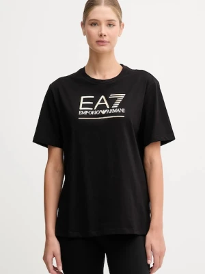 EA7 Emporio Armani t-shirt bawełniany damski kolor czarny AF12503.7W000414