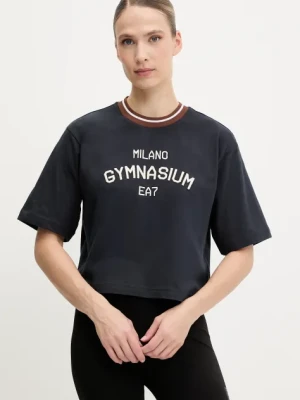 EA7 Emporio Armani t-shirt bawełniany damski kolor granatowy AF13243.7W000148