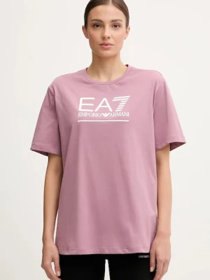EA7 Emporio Armani t-shirt bawełniany damski kolor różowy AF12503.7W000414