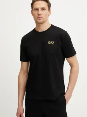EA7 Emporio Armani t-shirt bawełniany męski kolor czarny z nadrukiem AF10375.7M000567
