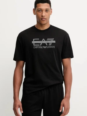 EA7 Emporio Armani t-shirt bawełniany męski kolor czarny z nadrukiem AF10375-7M001129