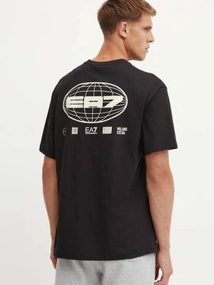 EA7 Emporio Armani t-shirt bawełniany męski kolor czarny z nadrukiem AF10429.7M000012