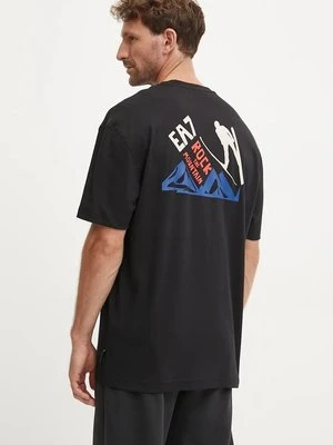 EA7 Emporio Armani t-shirt bawełniany męski kolor czarny z nadrukiem AF10441.7M000019