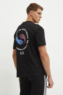 EA7 Emporio Armani t-shirt bawełniany męski kolor czarny z nadrukiem AF11970.7M000006