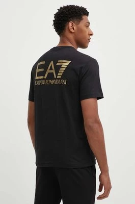 EA7 Emporio Armani t-shirt bawełniany męski kolor czarny z nadrukiem PJFFZ.6DPT06