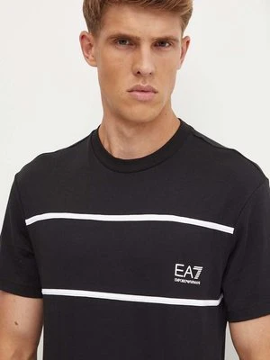 EA7 Emporio Armani t-shirt bawełniany męski kolor czarny z nadrukiem PJTJZ.6DPT47