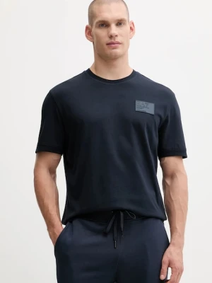 EA7 Emporio Armani t-shirt bawełniany męski kolor granatowy z aplikacją AF13741.7X000127