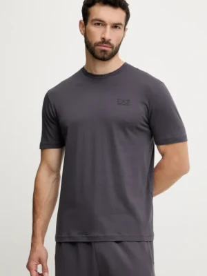 EA7 Emporio Armani t-shirt bawełniany męski kolor niebieski z nadrukiem AF10375.7M000567
