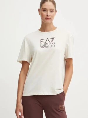 EA7 Emporio Armani t-shirt damski kolor beżowy TJVLZ.6DTT10