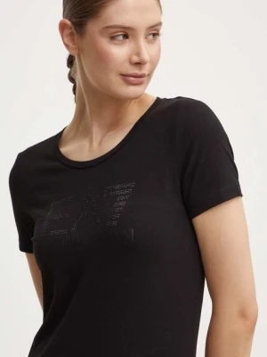 Zdjęcie produktu EA7 Emporio Armani t-shirt damski kolor czarny TJQCZ.6DTT14