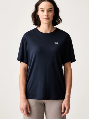 EA7 Emporio Armani T-shirt damski z wiskozą granatowy