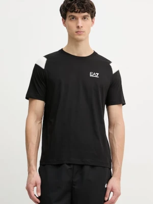 EA7 Emporio Armani T-shirt męski bawełniany czarny