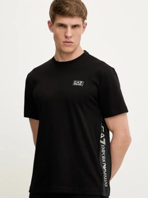 EA7 Emporio Armani t-shirt męski kolor czarny gładki AF14616.7M000516