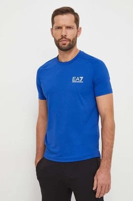 EA7 Emporio Armani t-shirt męski kolor niebieski