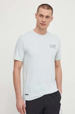 EA7 Emporio Armani t-shirt męski kolor turkusowy z nadrukiem